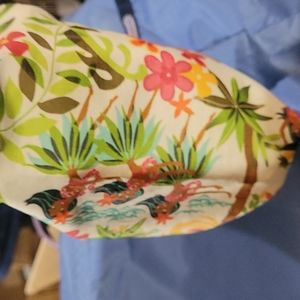 Lesportsac Hawaii hula girl cosmetic med rectangle snack bag pouch